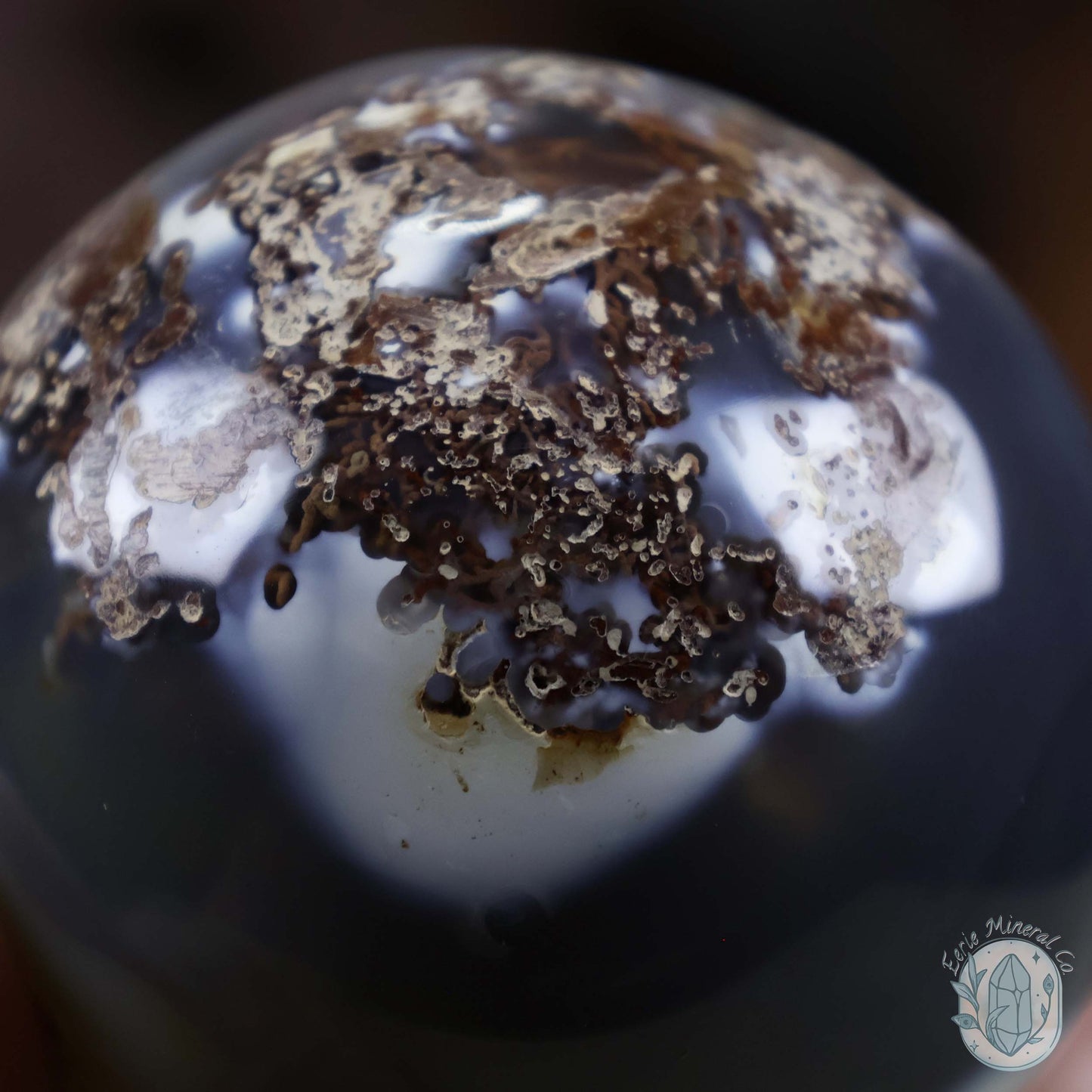 56mm Orca Agate Sphere From Madagascar