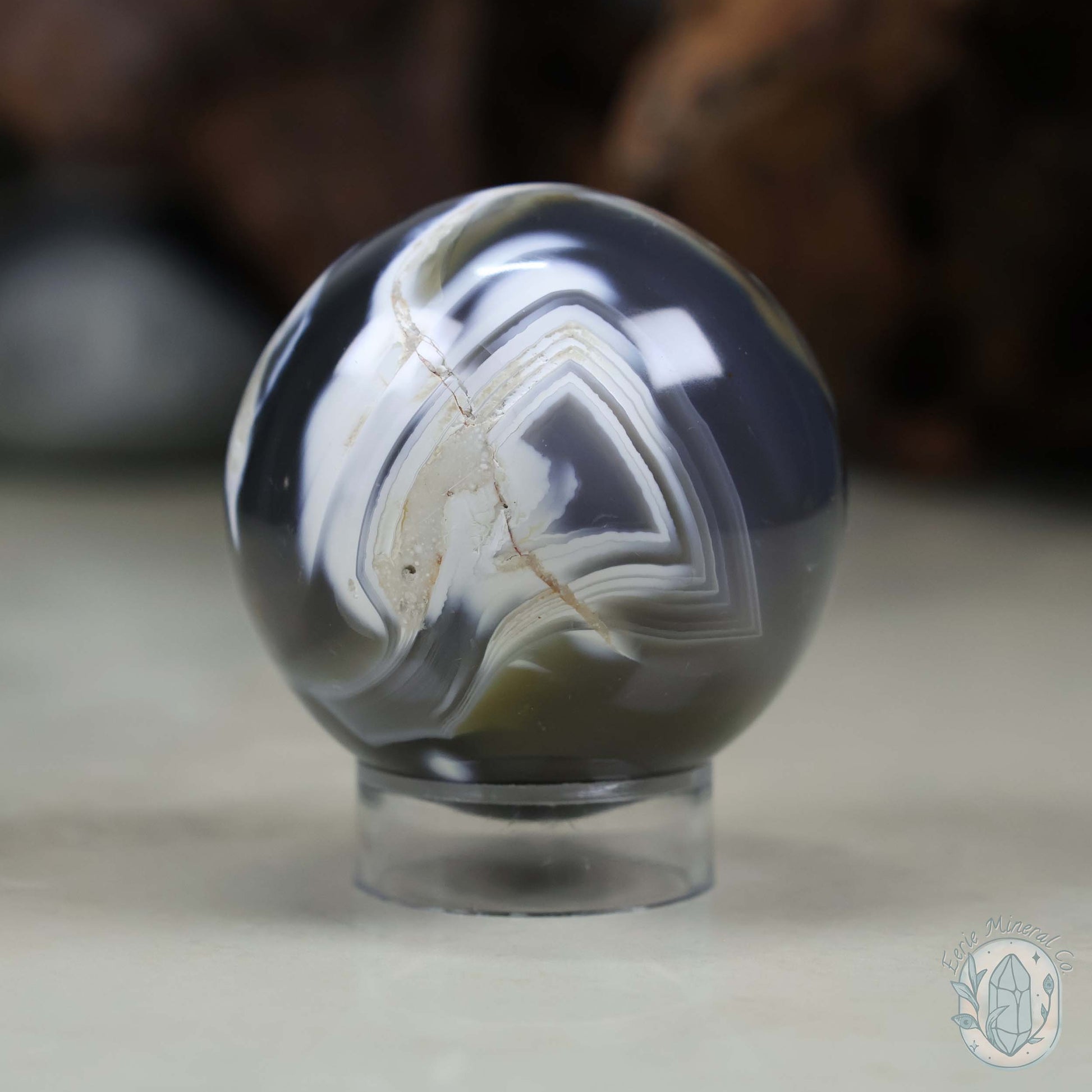 55mm Madagascan Orca Agate Sphere