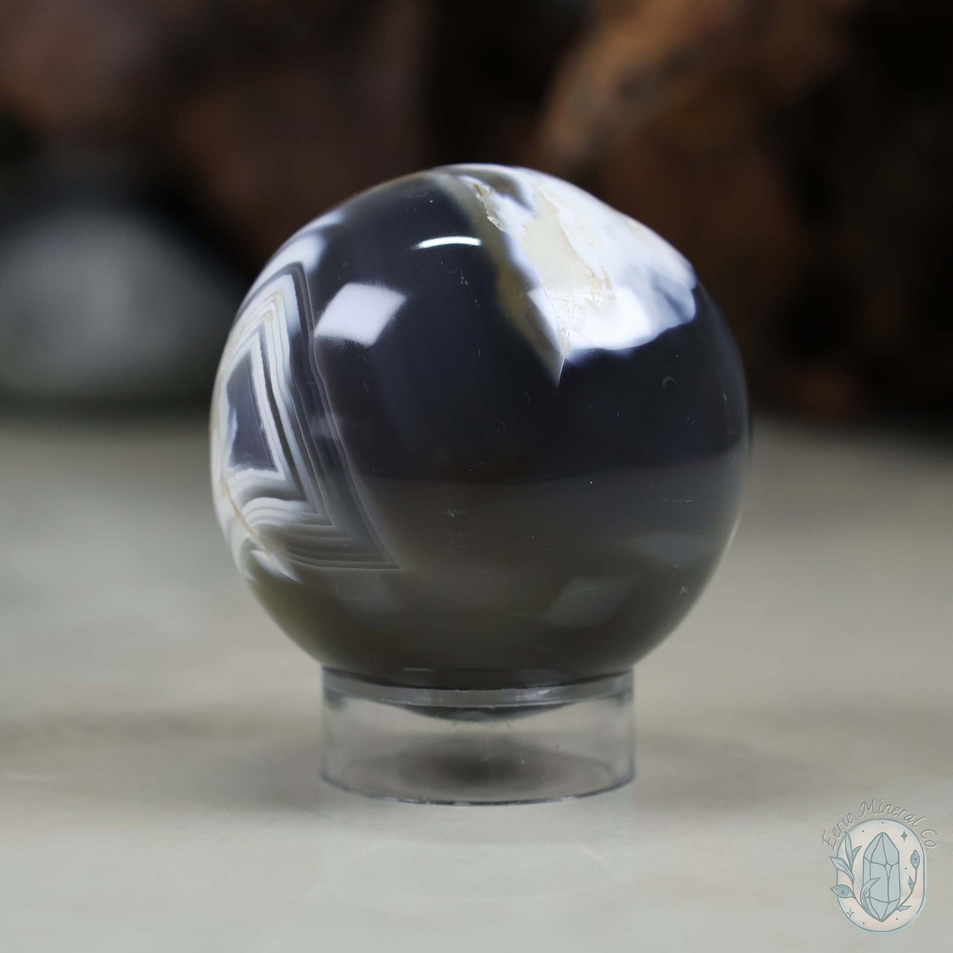 55mm Madagascan Orca Agate Sphere