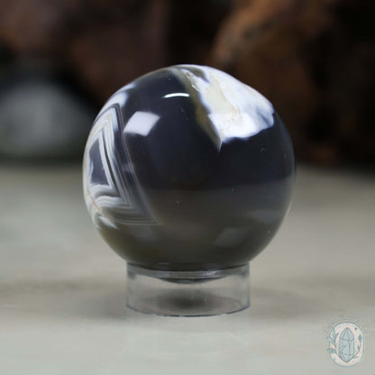 55mm Madagascan Orca Agate Sphere