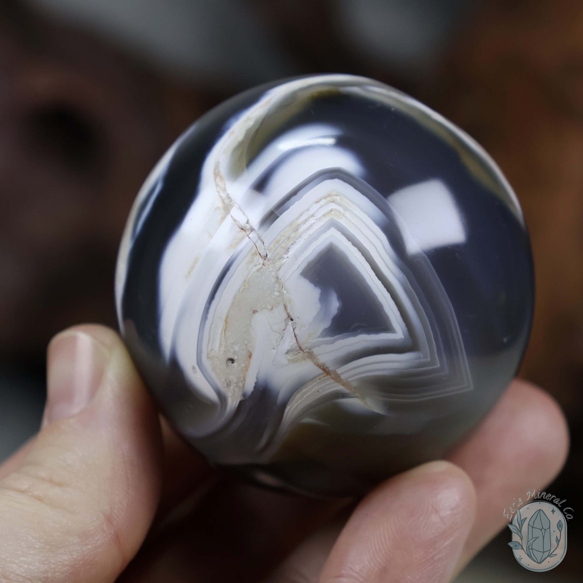 55mm Madagascan Orca Agate Sphere