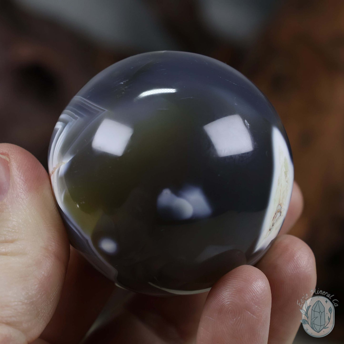 55mm Madagascan Orca Agate Sphere