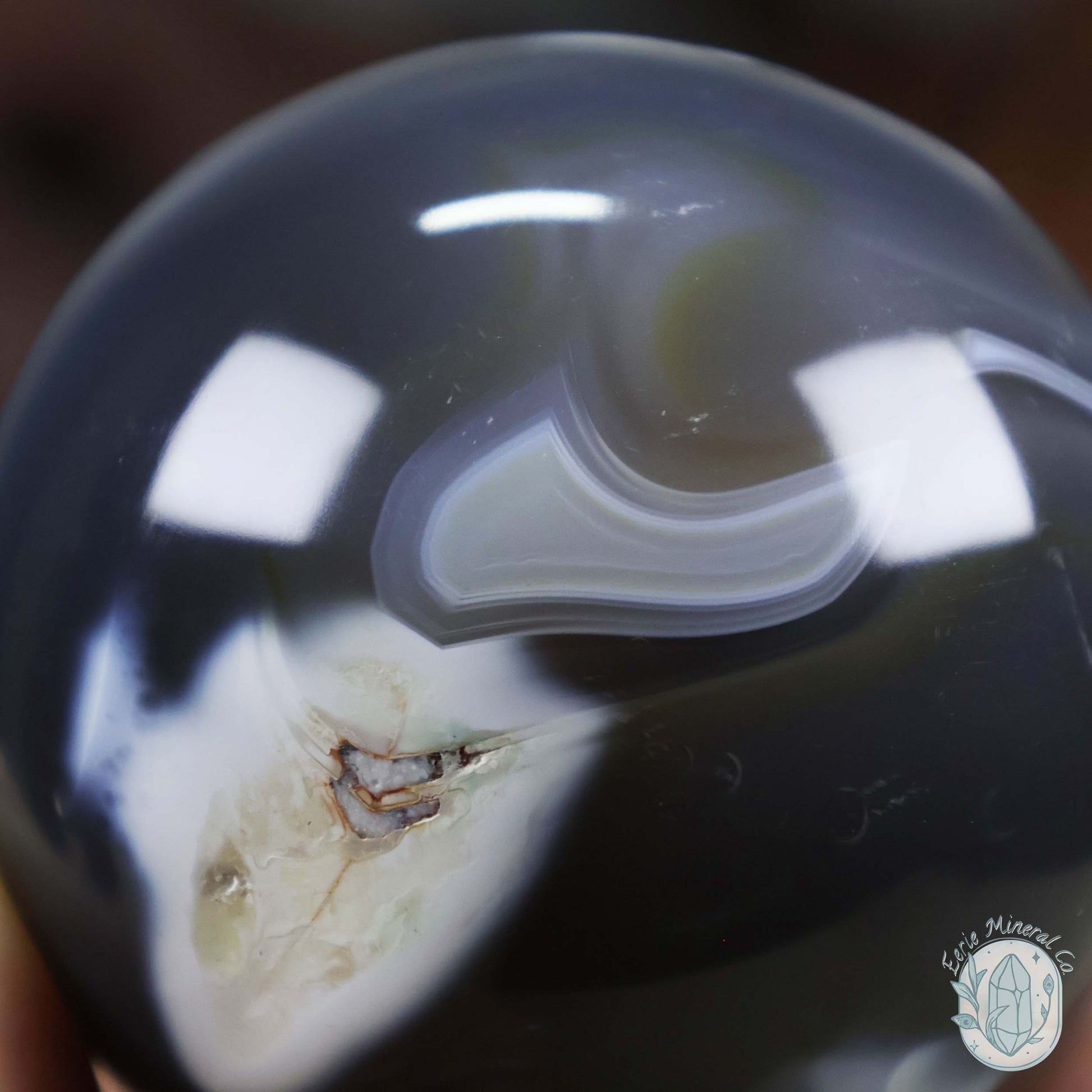 55mm Madagascan Orca Agate Sphere
