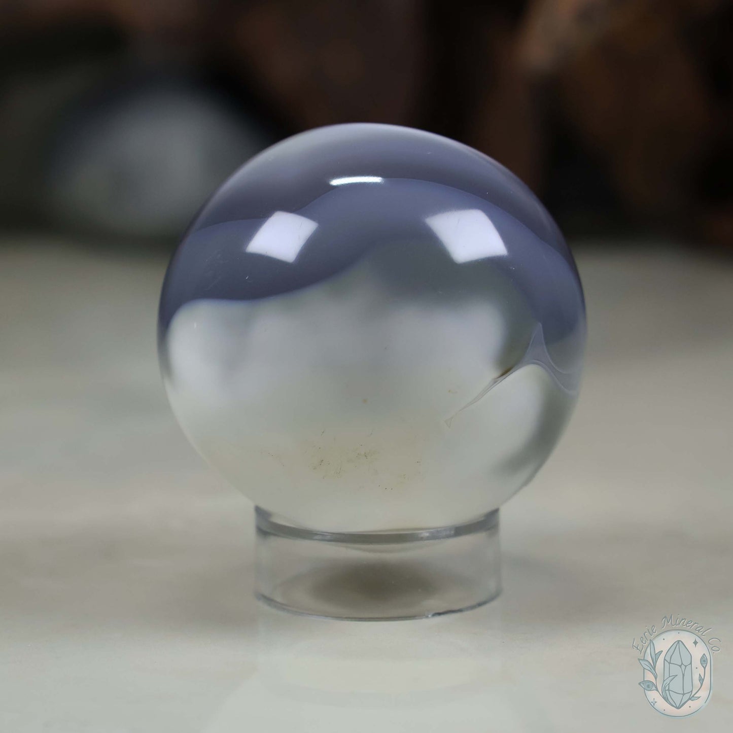 54mm Orca Agate Sphere From Madagascar