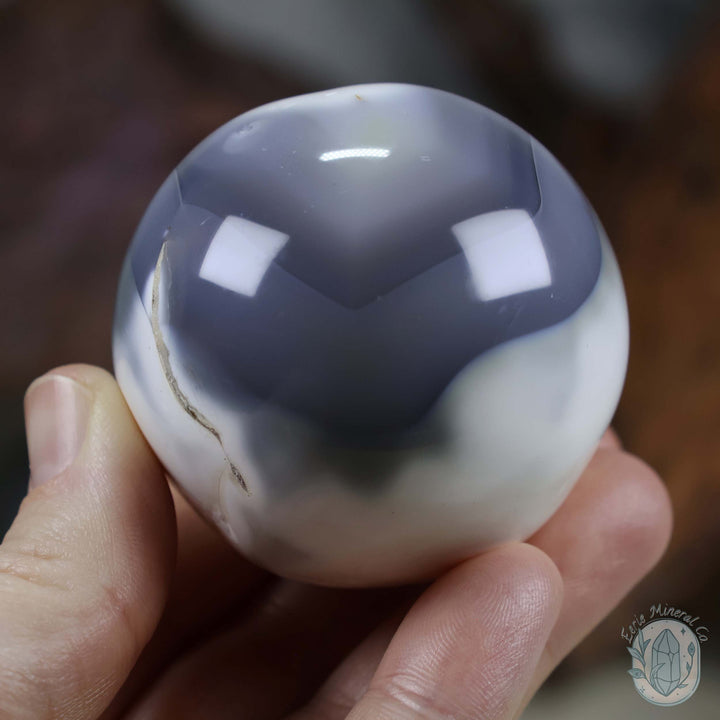 54mm Orca Agate Sphere From Madagascar