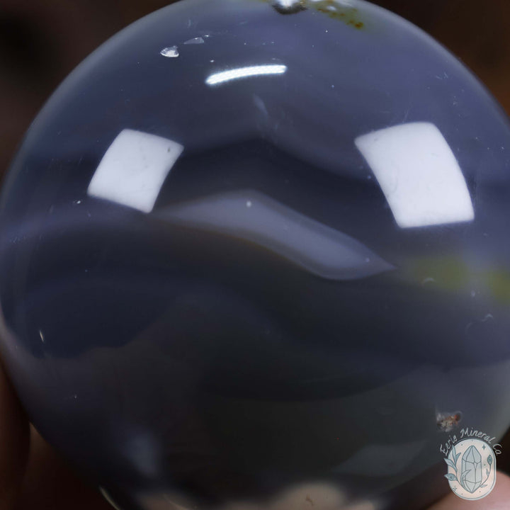 59mm Orca Agate Sphere From Madagascar