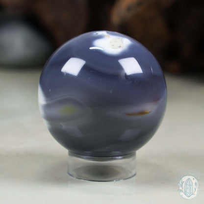 59mm Orca Agate Sphere From Madagascar