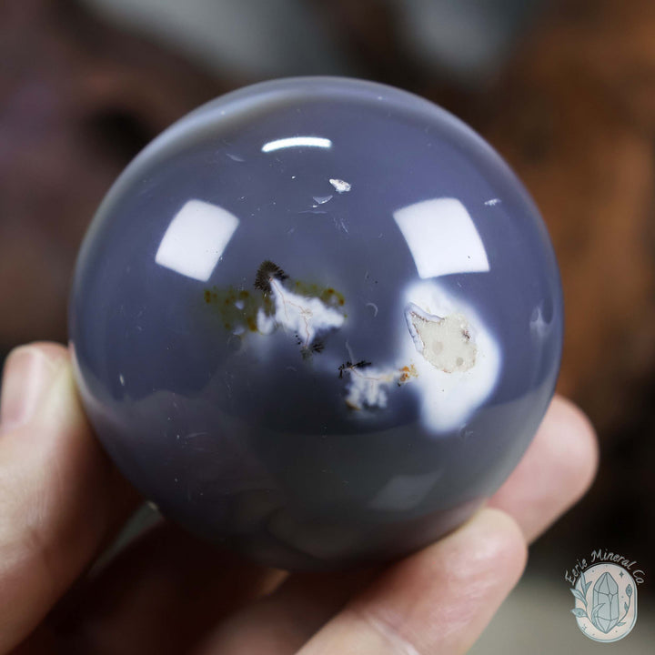 59mm Orca Agate Sphere From Madagascar