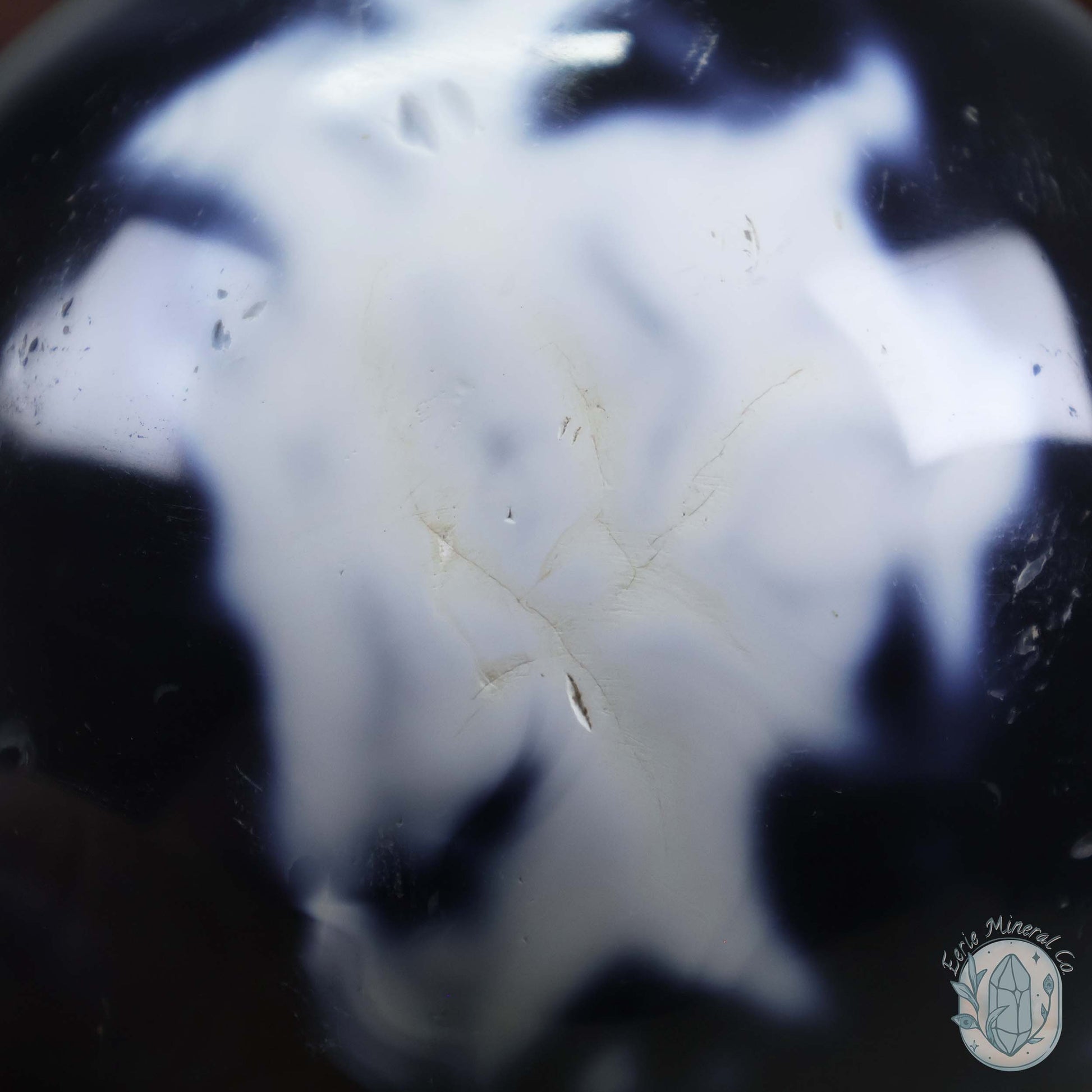79mm Orca Agate Sphere From Madagascar