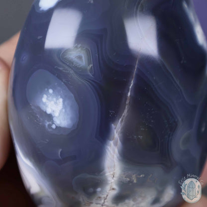 Polished Black & White Orca Agate Freeform Carving
