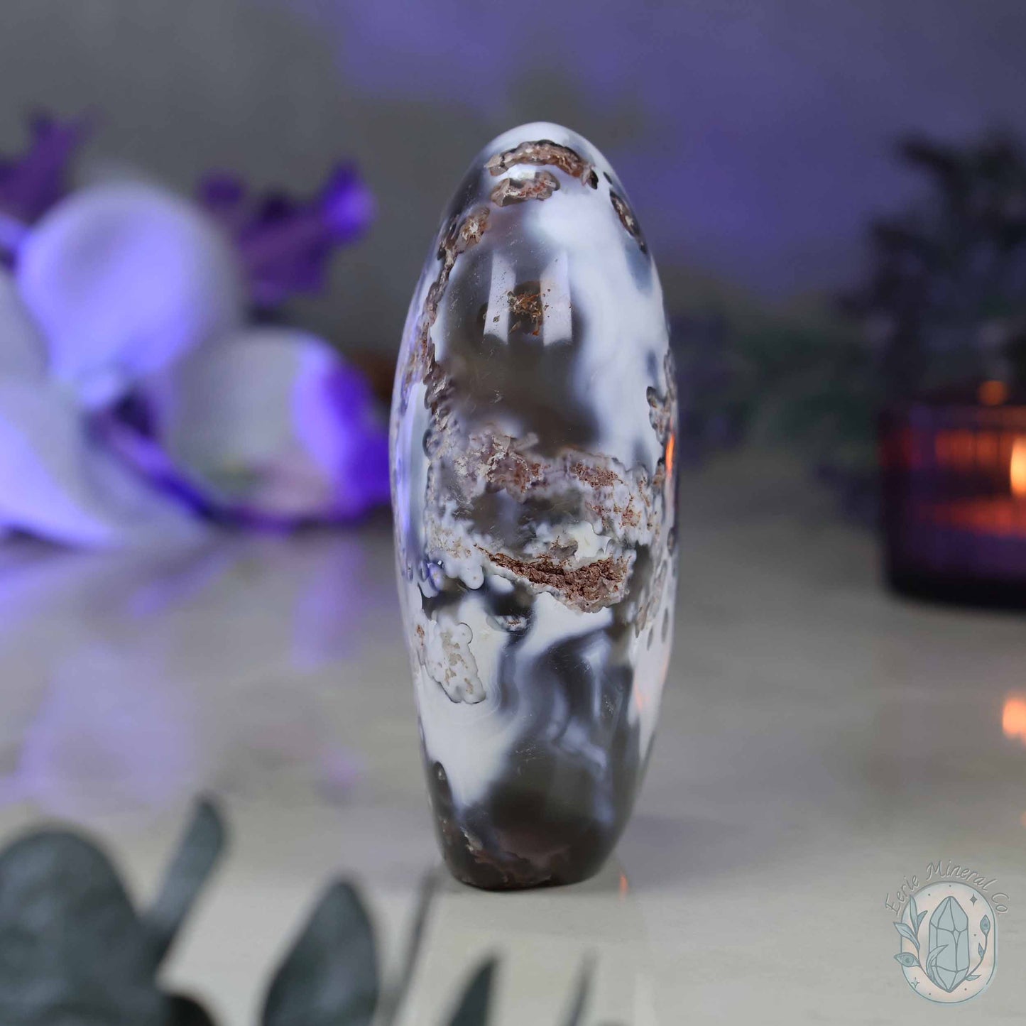 Polished Orca Agate Freeform Carving