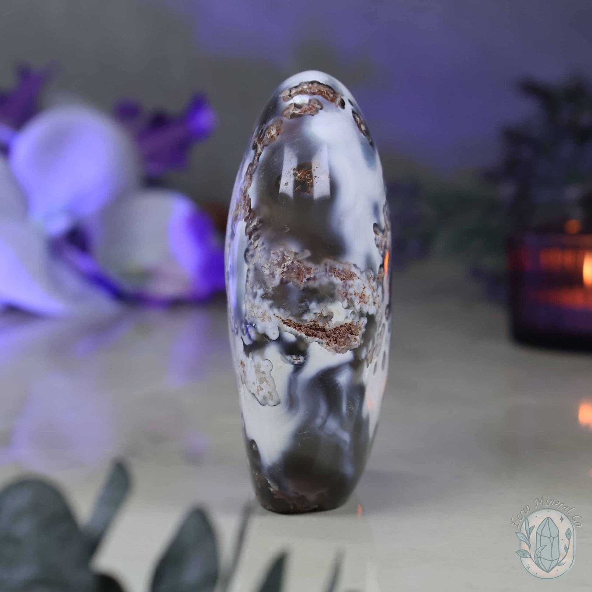 Polished Orca Agate Freeform Carving
