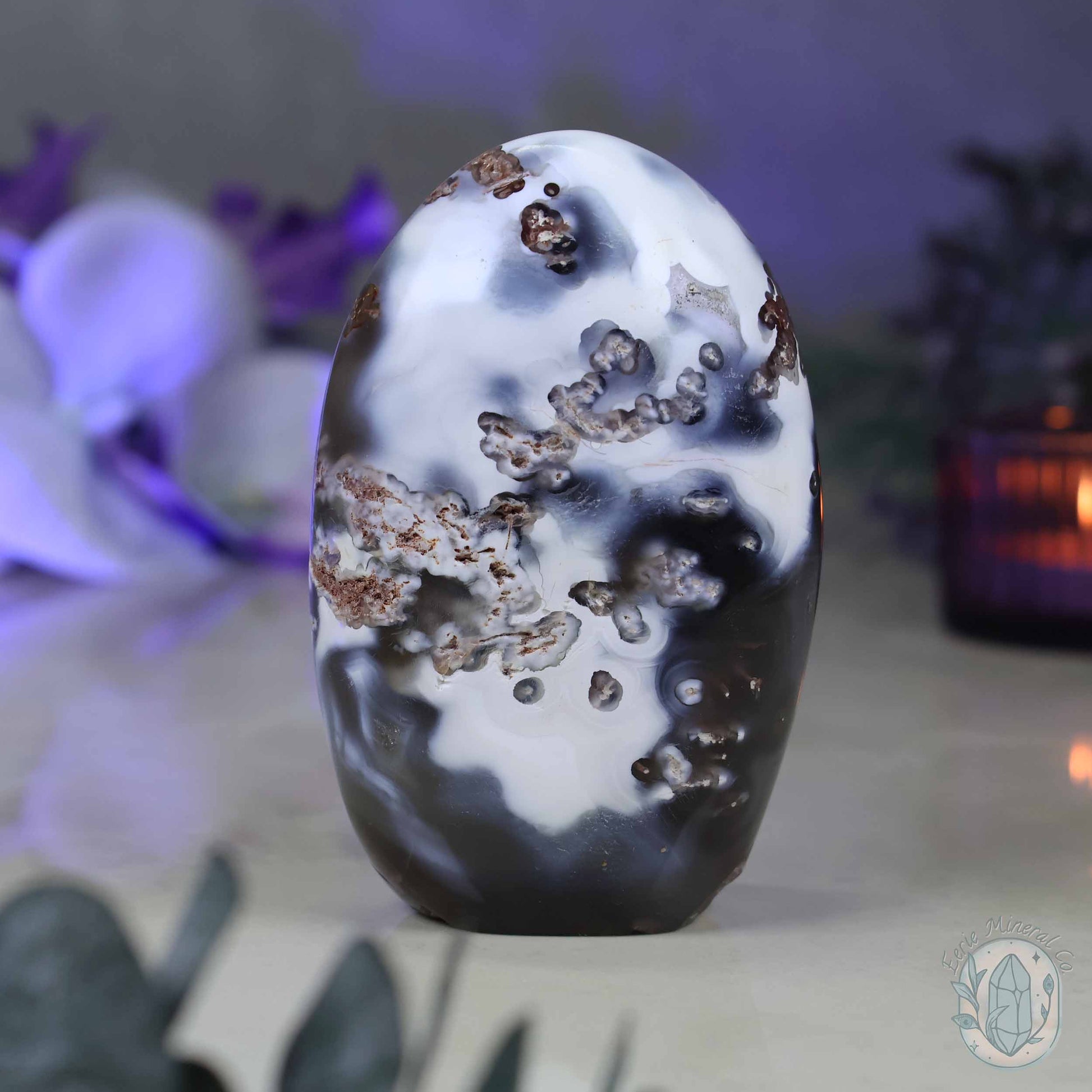 Polished Orca Agate Freeform Carving