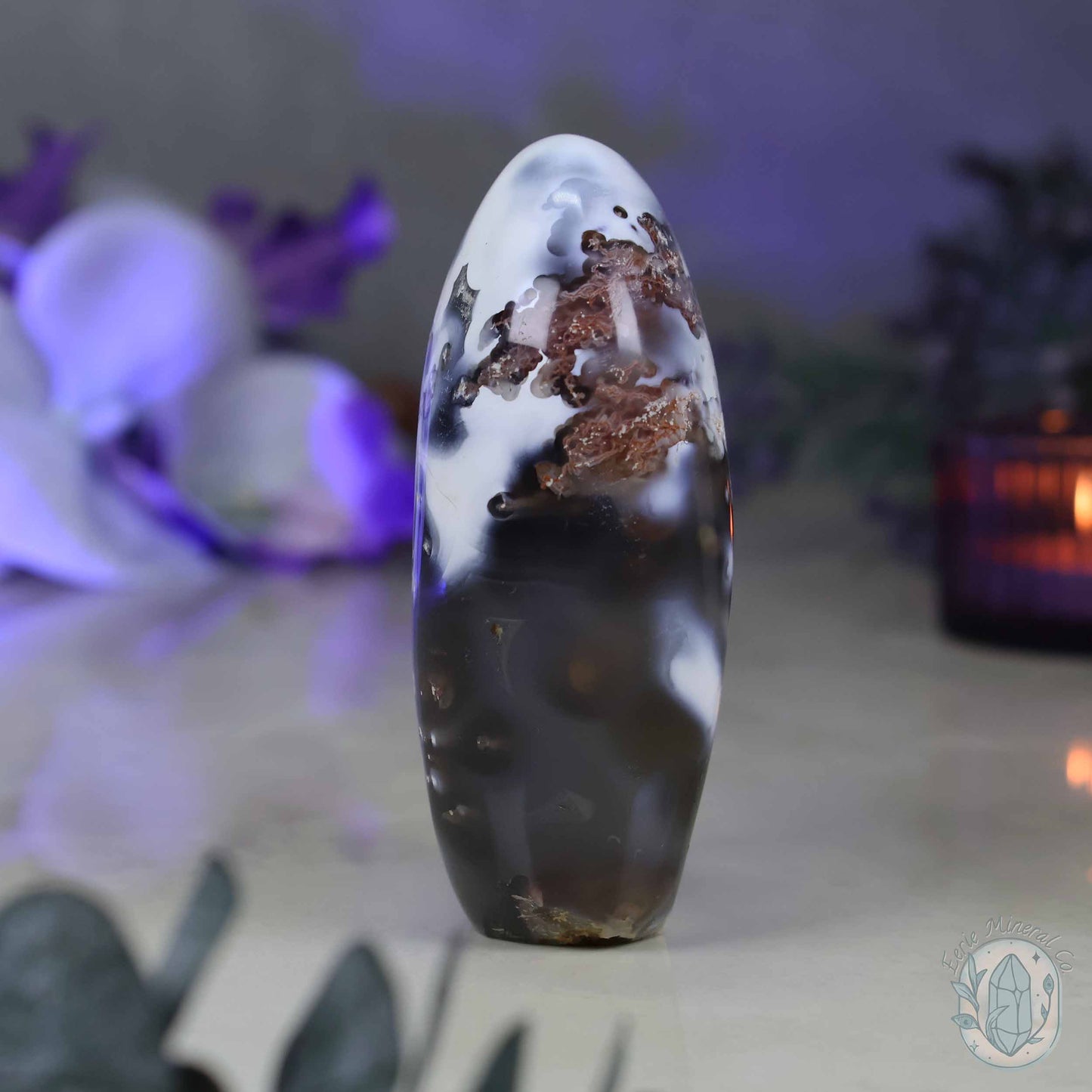Polished Orca Agate Freeform Carving