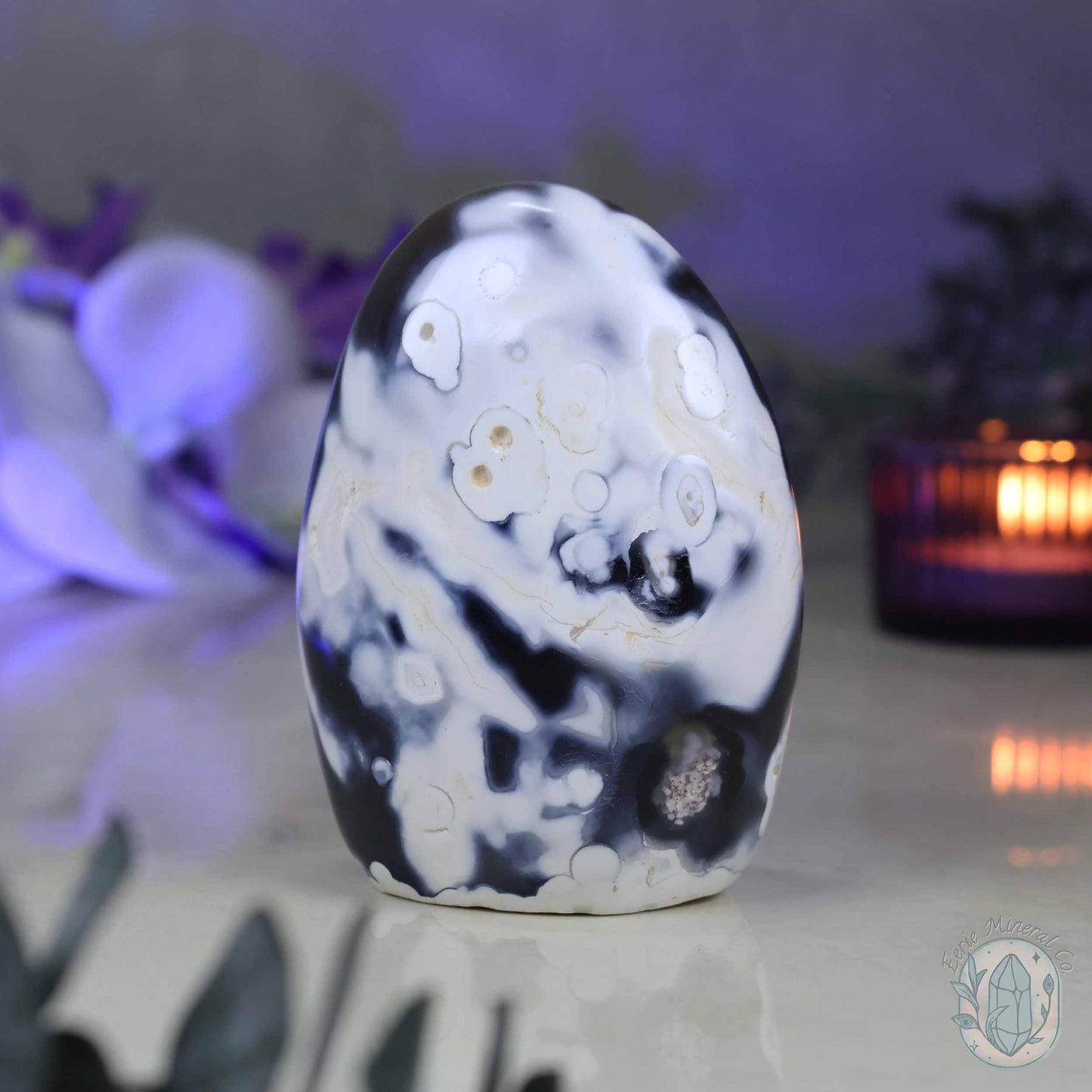 Polished Orca Agate Freeform Carving
