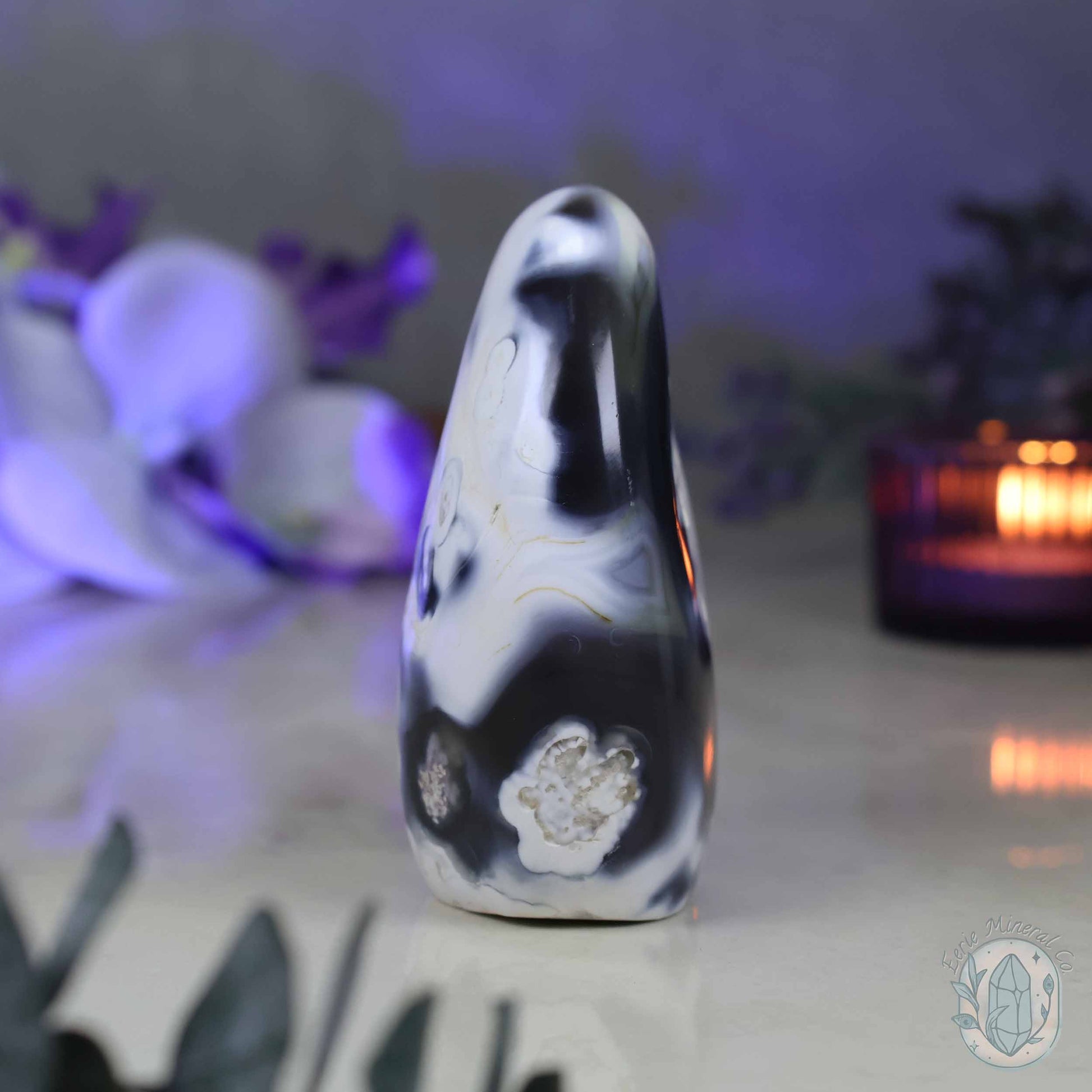 Polished Orca Agate Freeform Carving