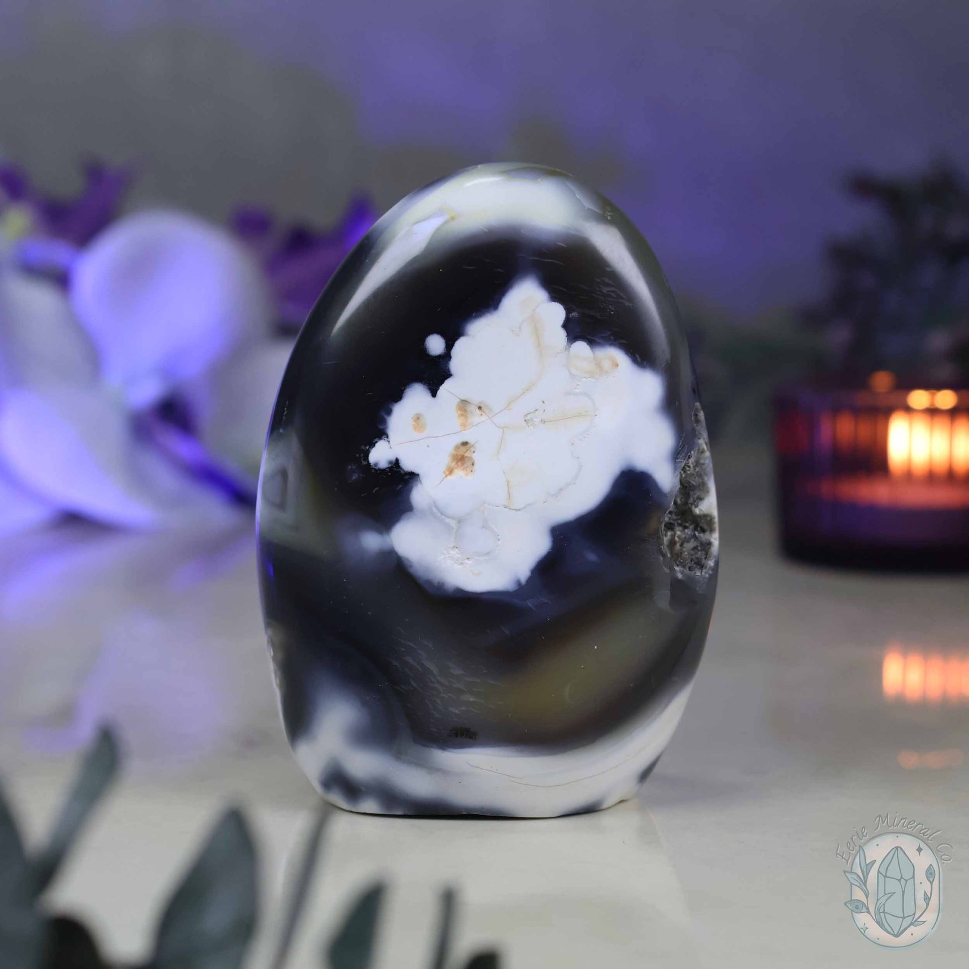 Polished Orca Agate Freeform Carving