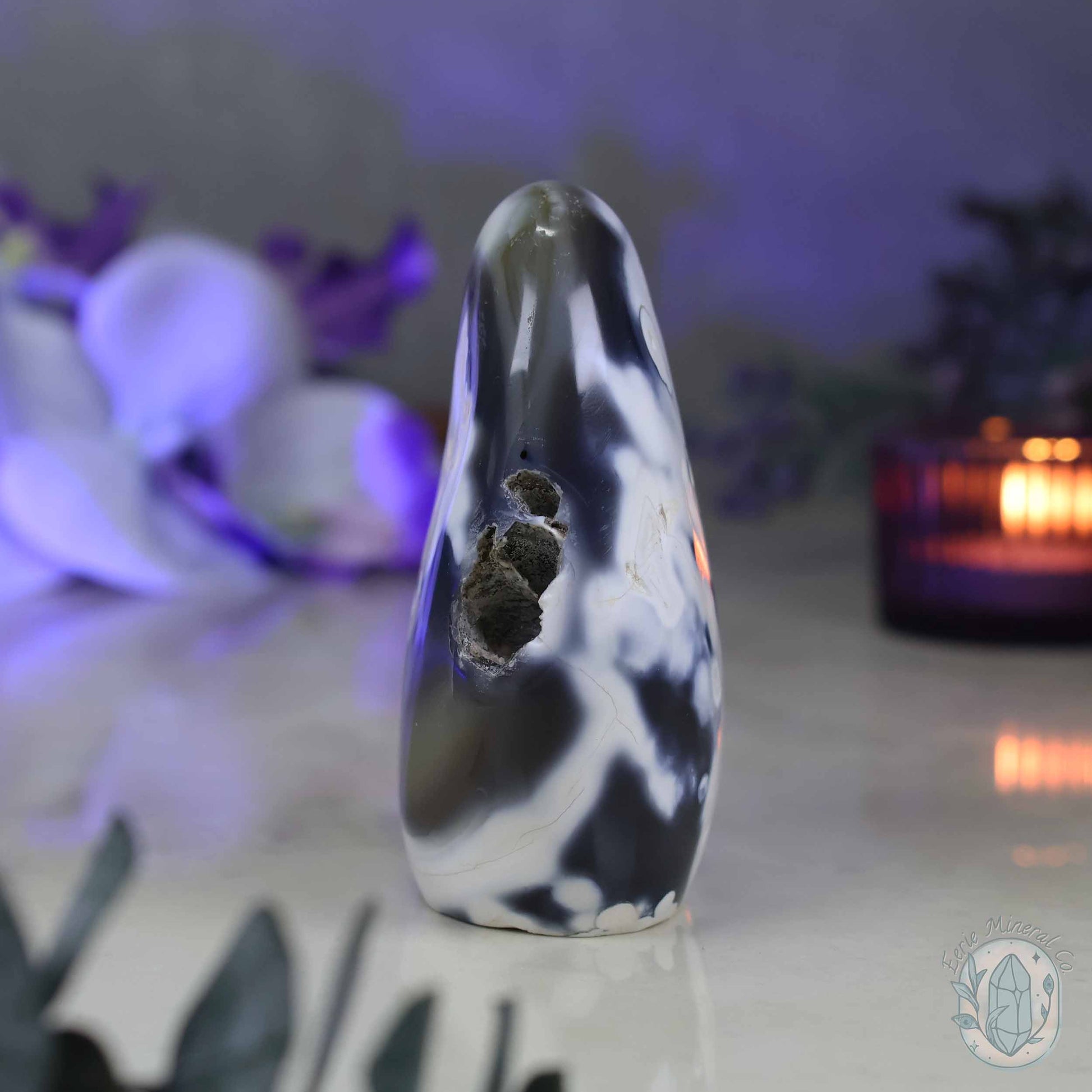 Polished Orca Agate Freeform Carving