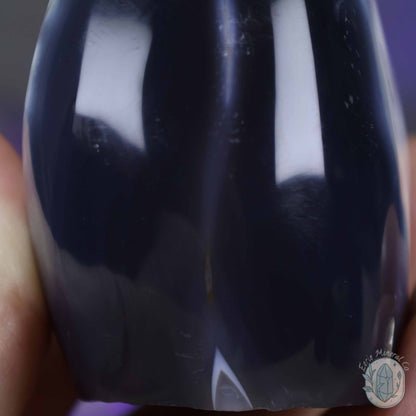 Polished Black and White Orca Agate Freeform