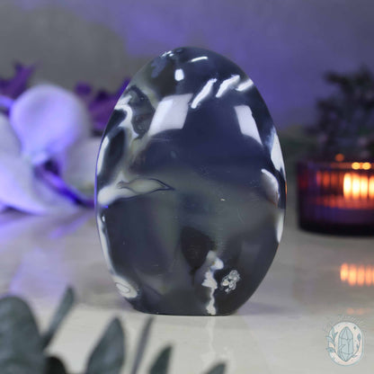 Polished Orca Agate Freeform Carving