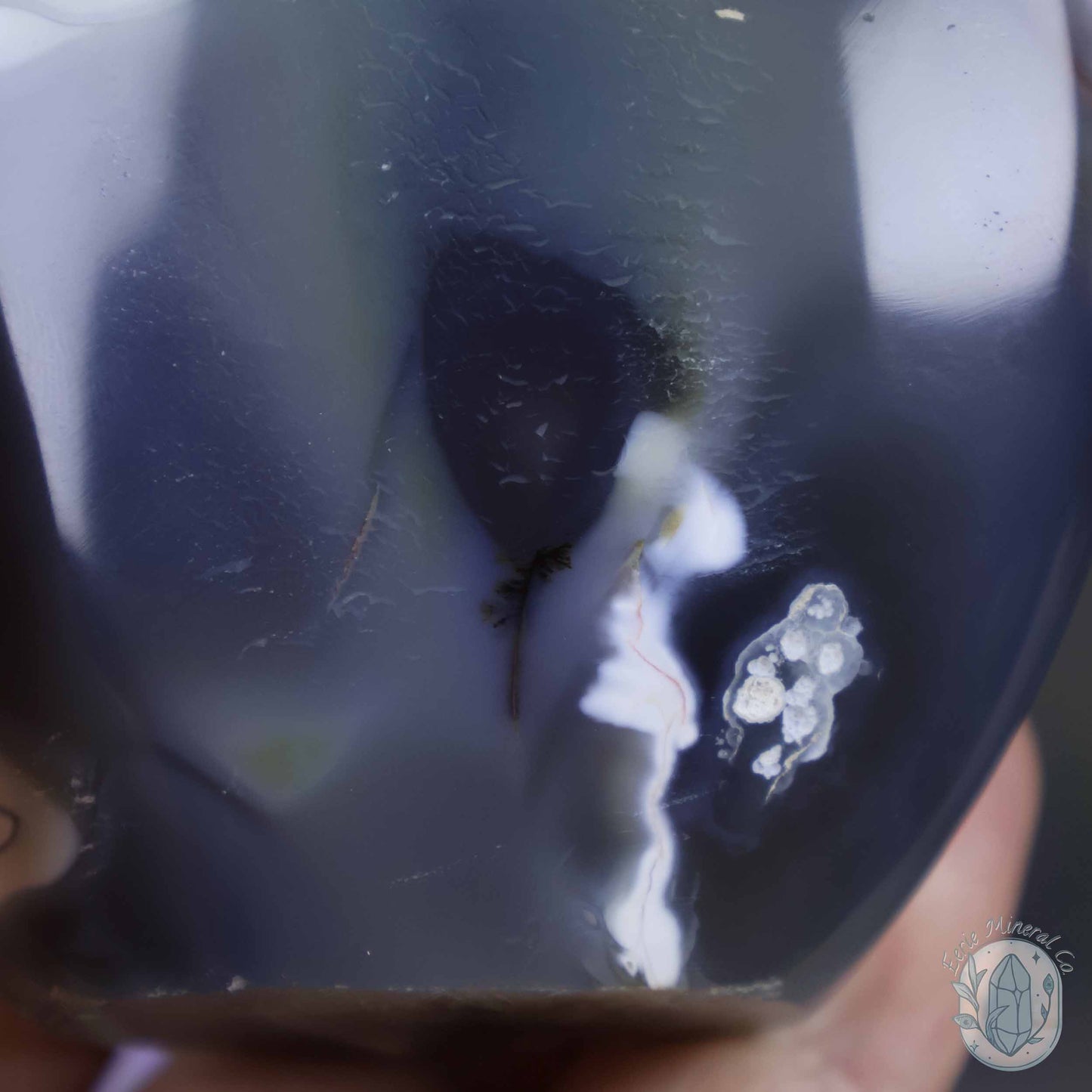 Polished Orca Agate Freeform Carving