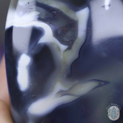 Polished Orca Agate Freeform Carving