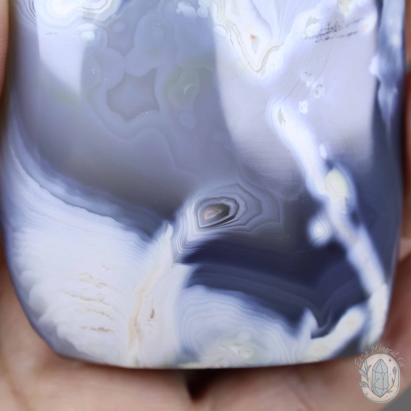 Polished Orca Agate Freeform Carving
