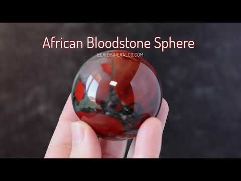 57mm African Bloodstone Sphere With Pyrite