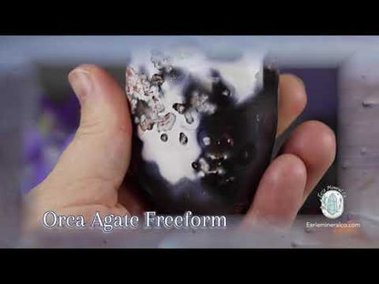 Polished Orca Agate Freeform Carving