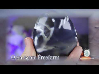 Polished Orca Agate Freeform Carving