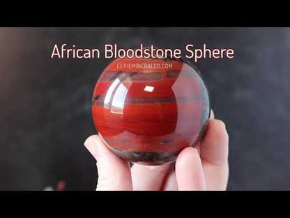 Polished African Bloodstone Sphere With Pyrite
