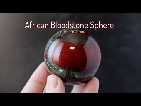 African Bloodstone Sphere With Pyrite