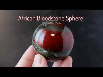 African Bloodstone Sphere With Pyrite