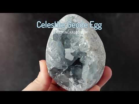 Celestite Geode Crystal Egg