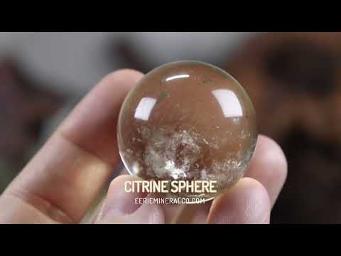 35mm Untreated Citrine Sphere From The Congo