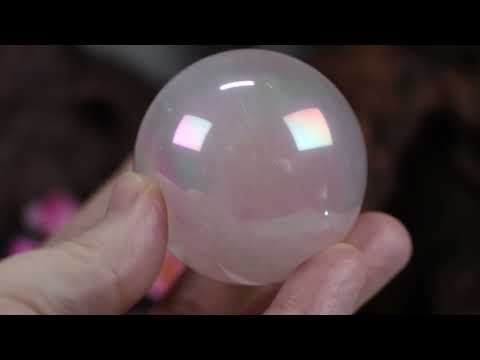 53mm Angel Aura Rose Quartz Sphere