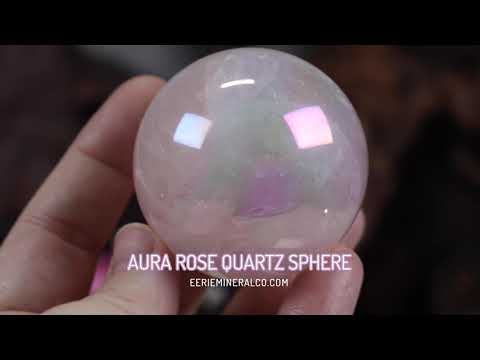 53mm Angel Aura Rose Quartz Sphere