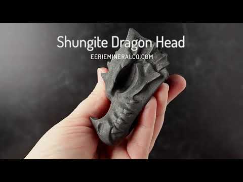 Shungite Dragon Head Carving