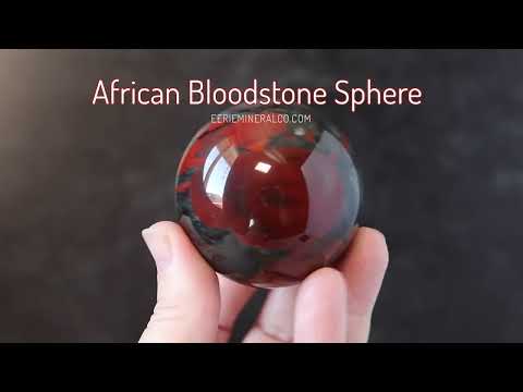57mm African Bloodstone Sphere With Pyrite