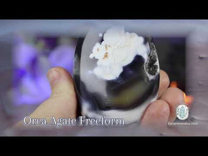 Polished Orca Agate Freeform Carving