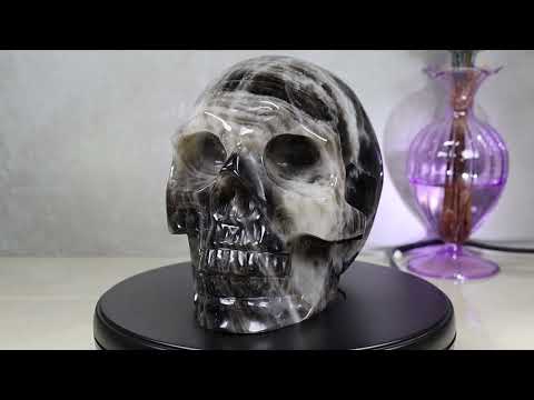 Large Smoky Quartz Skull Carving