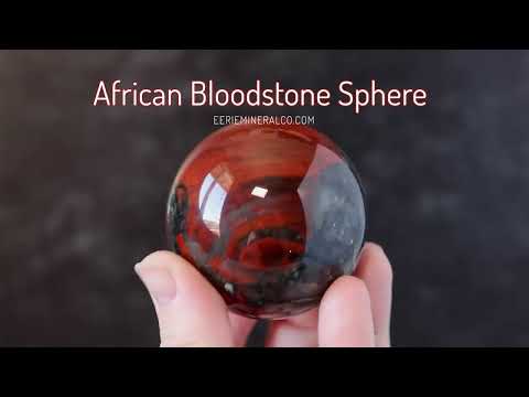 African Bloodstone Sphere With Pyrite