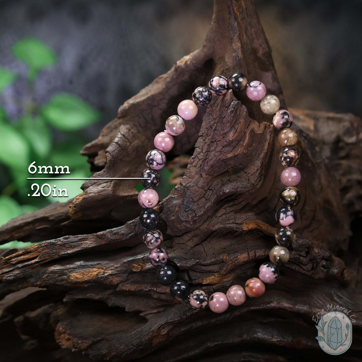 Rhodonite Beaded Gemstone Stretch Bracelets