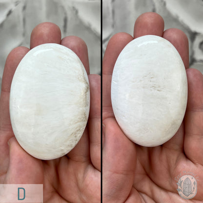 Polished Scolecite Palm Stone