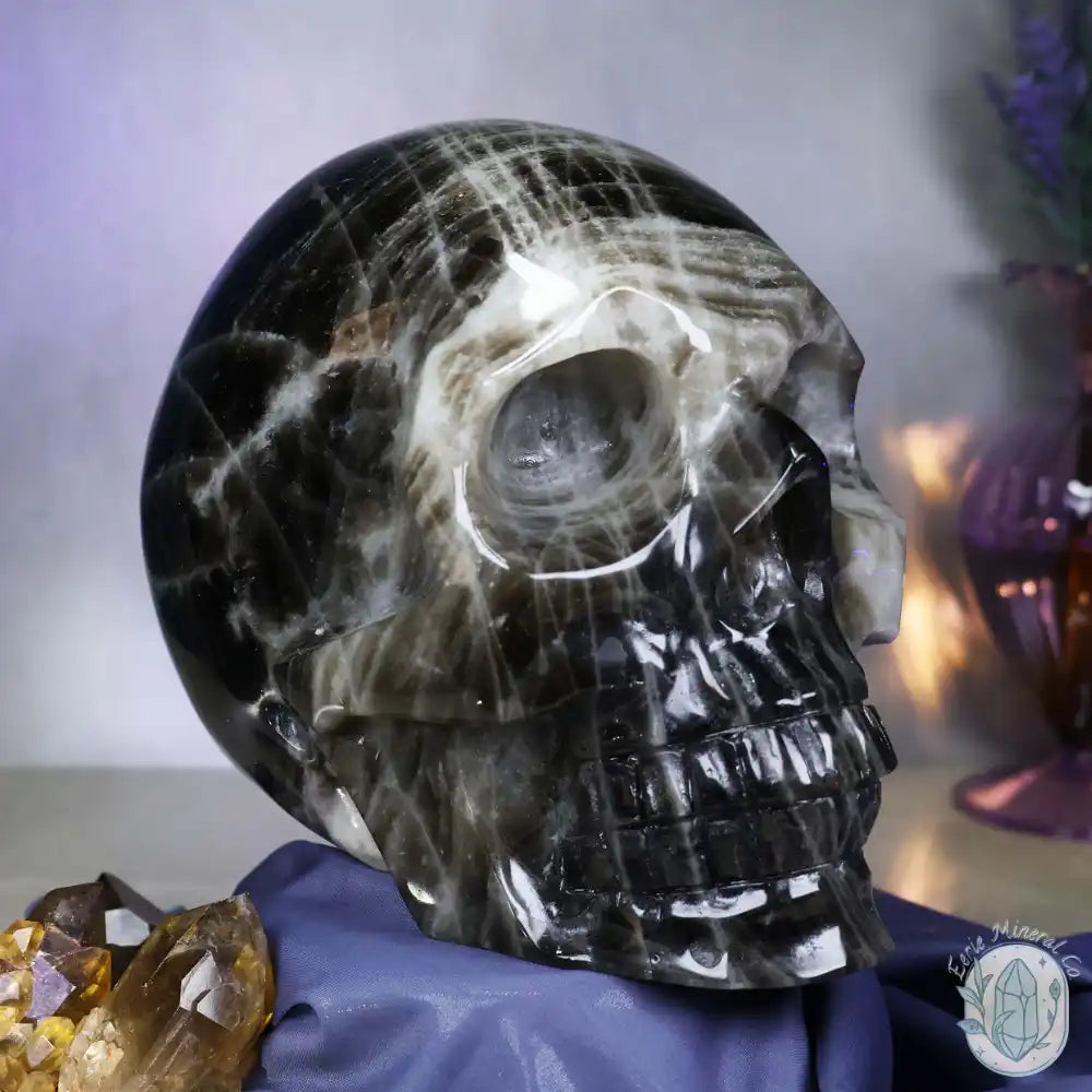 Large Smoky Quartz skull