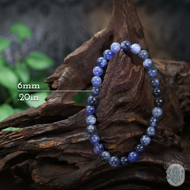 UV Reactive Sodalite Beaded Gemstone Stretch Bracelet