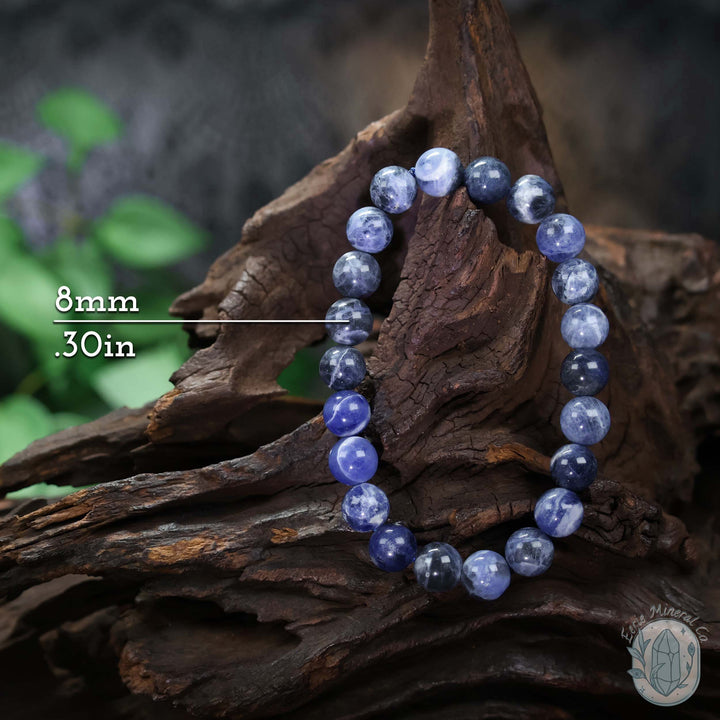 UV Reactive Sodalite Beaded Gemstone Stretch Bracelet