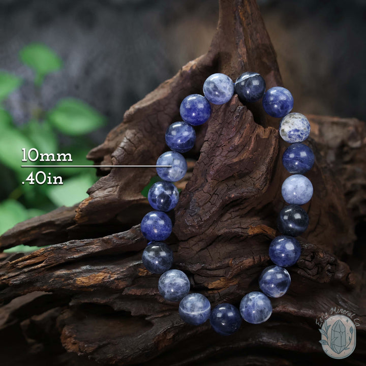 UV Reactive Sodalite Beaded Gemstone Stretch Bracelet