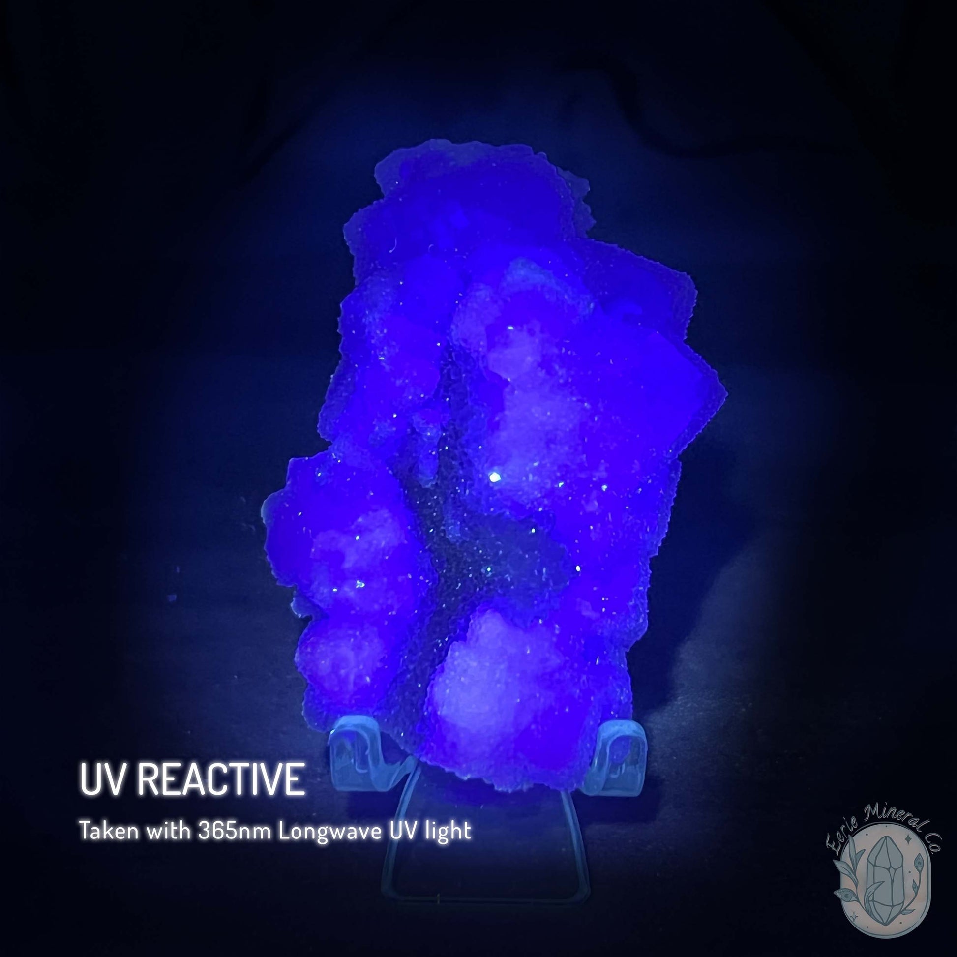 UV Reactive Green Fluorite With Druzy Quartz Specimen
