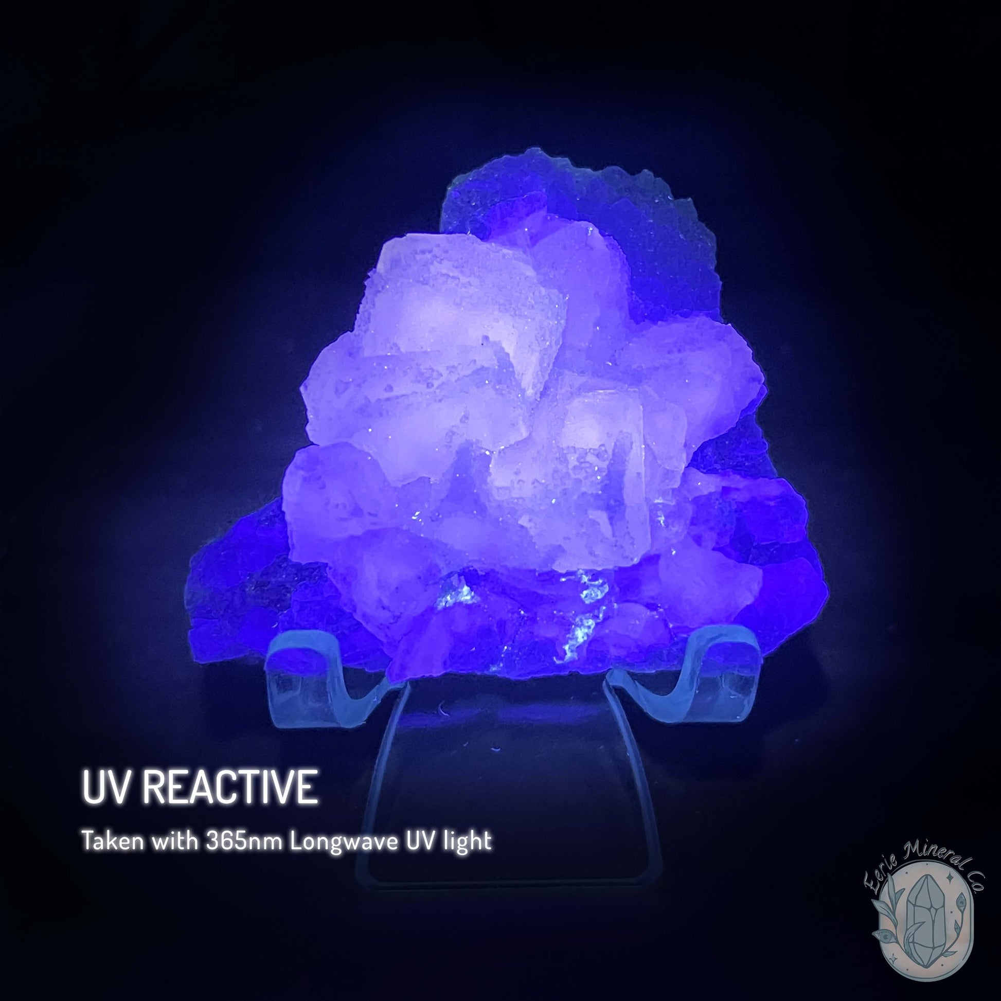 UV Reactive Green Fluorite With Druzy Quartz Specimen